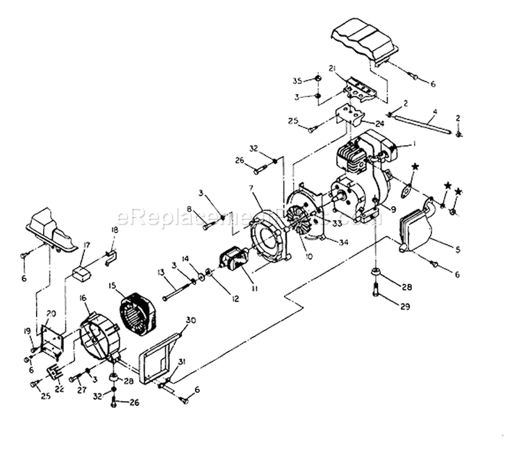 Page C Diagram and Parts List for 8844-0  Briggs and Stratton Generator